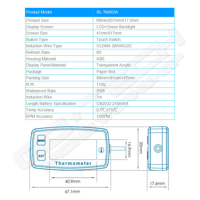 Indicatore Di Temperatura Del Motore LCD Digitale Runleader Voltmetro Pr Indicatore Di Temperatura Del Motore LCD Digitale Runleader Voltmetro Pr